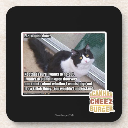 Plaz voor open deur bier onderzetter (Voorkant)