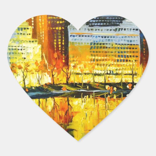 Plaza Central Park Hotel in New York Hart Sticker (Voorkant)