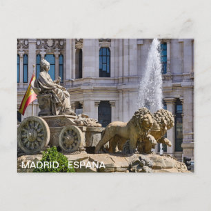Plaza Cibeles en Madrid Briefkaart