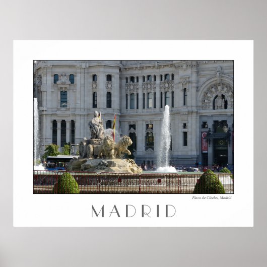 Plaza de Cibeles, Affiche de Madrid (Devant)