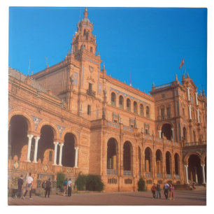 Plaza de Espana in Sevilla, Spanje. Tegeltje