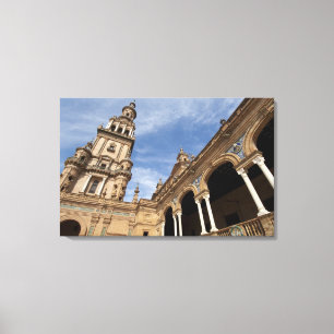 Plaza de Espana, Sevilla, Andalusië, Spanje Canvas Afdruk