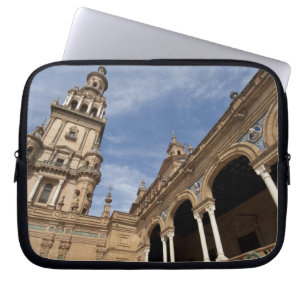 Plaza de Espana, Sevilla, Andalusië, Spanje Laptop Sleeve