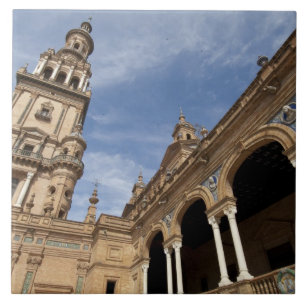 Plaza de Espana, Sevilla, Andalusië, Spanje Tegeltje
