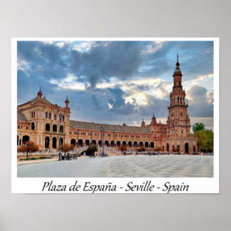 Plaza de España Sevilla Spanje Europa Poster