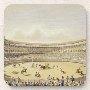 Plaza de Toros van Madrid, 1865 (kleur litho) Onderzetter