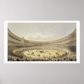 Plaza de Toros van Madrid, 1865 (kleur litho) Poster (Voorkant)