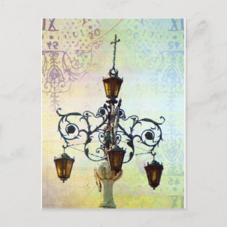 Plaza licht met ondergrond briefkaart