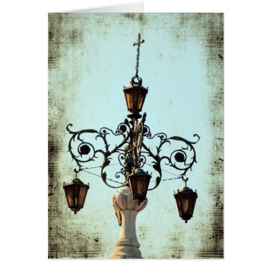 Plaza Light Music Notes Grunge All Occasion Blank (Devant)