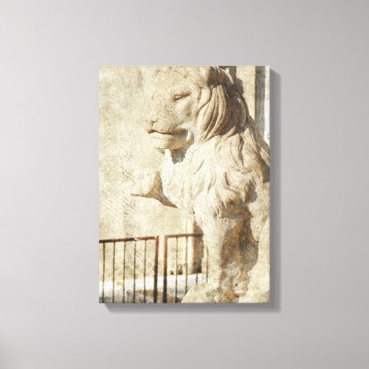 Plaza Lion Canvas Afdruk (Voorkant)