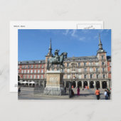 Plaza Mayor, carte postale de Madrid (Devant / Derrière)