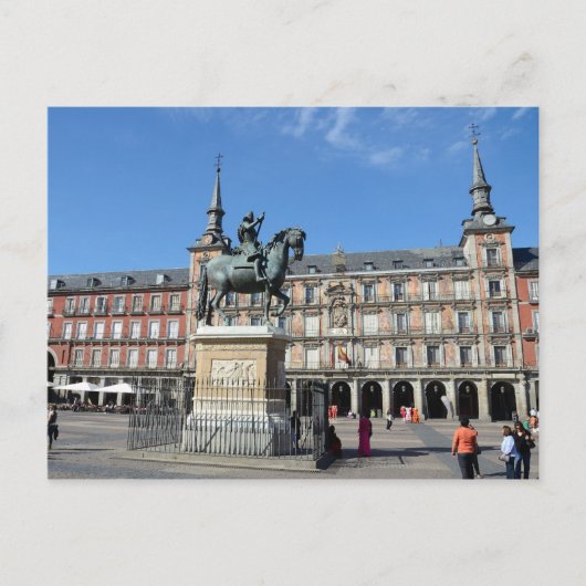Plaza Mayor, carte postale de Madrid (Devant)