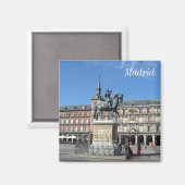 Plaza Mayor, Madrid Magnet Magneet (Voorkant / Achterkant)