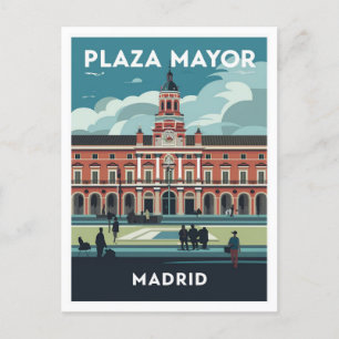 Plaza Mayor, Madrid Reizen Briefkaart