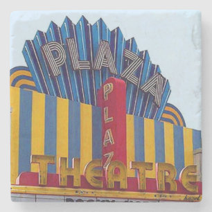 Plaza Theater Atlanta Marble Stone Onderzetter. Stenen Onderzetter
