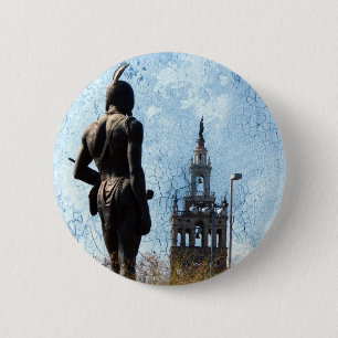 Plaza Uitzicht Ronde Button 5,7 Cm