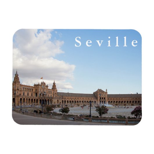 Plaza van Spanje in Sevilla. Magneet (Horizontaal)