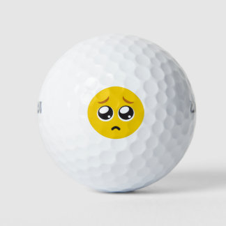 Pleading Face Emoji Golfballen