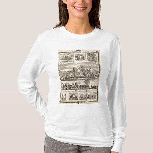 Pleasant Hill Boerderij bldgs in Decorah T-shirt (Voorkant)