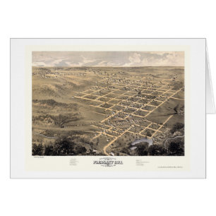 Pleasant Hill, carte panoramique de MOIS - 1869