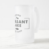 Pleasant Lake 16oz frosted beer veel Matglas Bierpul (Voorkant rechts)