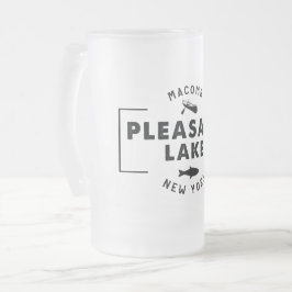 Pleasant Lake 16oz frosted beer veel Matglas Bierpul