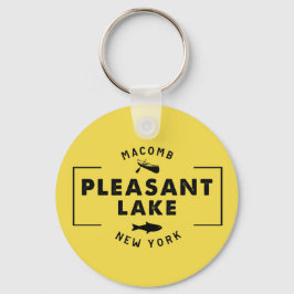 Pleasant Lake 2,25-inch Basic Button Sleutelhanger