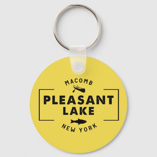 Pleasant Lake 2,25-inch Basic Button Sleutelhanger (Voorkant)
