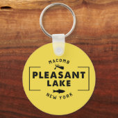 Pleasant Lake 2,25-inch Basic Button Sleutelhanger (Voorkant)