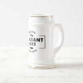 Pleasant Lake White/Gold Stein Bierpul (Voorkant rechts)