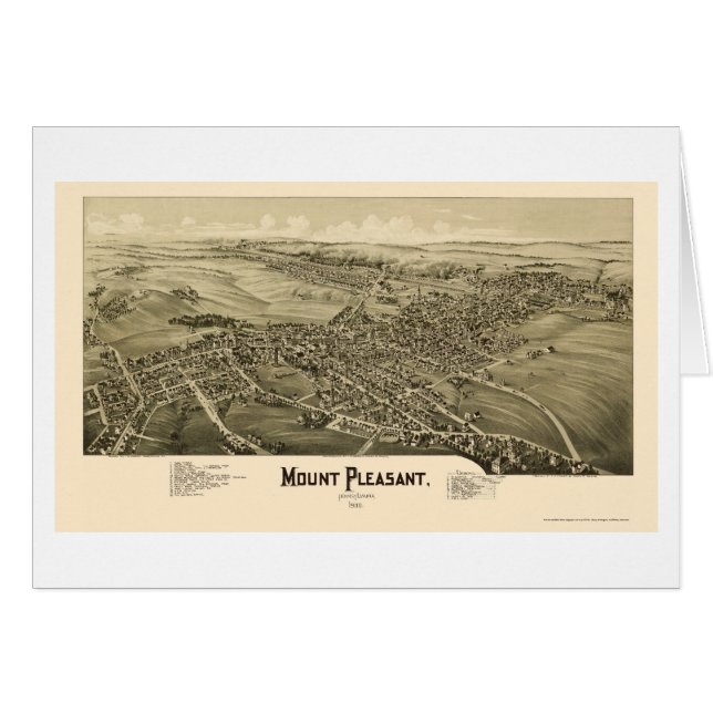 Pleasant monteren, PA Panorama Map - 1900 (Voorkant Horizontaal)