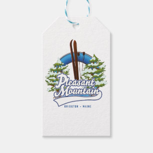 Pleasant Mountain Ski Bridgton logo. Cadeaulabel