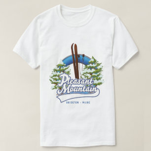 Pleasant Mountain Ski Bridgton logo. T-shirt