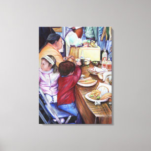 Pleasant Picnic, Mexico Canvas Afdruk