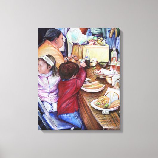 Pleasant Picnic, Mexico Canvas Afdruk (Voorkant)
