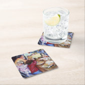 Pleasant Picnic, Mexico Vierkante Kartonnen Onderzetter (Insitu)