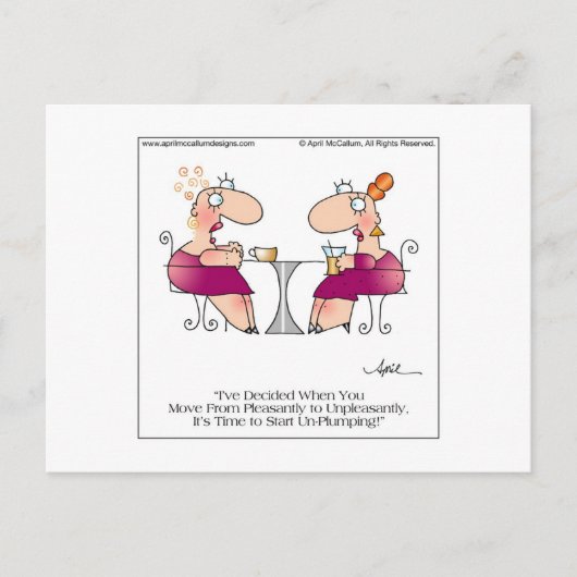 PLEASANT PLUMP Briefkaart van April McCallum (Voorkant)