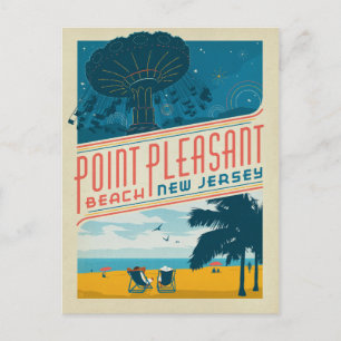 Pleasant-punt, NJ Briefkaart