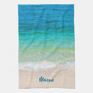 Pleasant strand (met gepersonaliseerde naam) theedoek