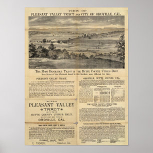 Pleasant Valley, Californië Poster