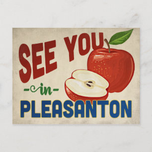 Pleasanton California Apple - Vintage Travel Briefkaart