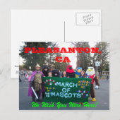 Pleasanton March of Mascots 2011 Briefkaart (Voorkant / Achterkant)