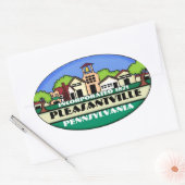 Pleasantville Pennsylvanie autocollants de petite  (Enveloppe)