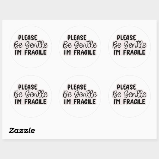 "Please Be Gentle I'm Fragile" Stickers | Cute (Feuille)