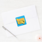 please be kind, i have low vision - dialog vierkante sticker (Envelop)