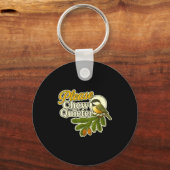 Please Chew Quieter Bird Nature, Birding Joke, Nat Sleutelhanger (Voorkant)