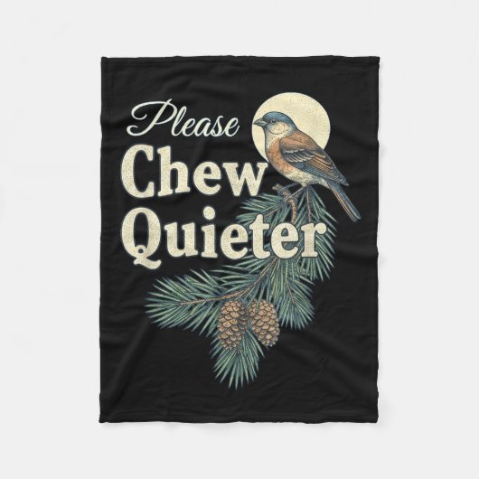 Please Chew Quieter Christmas Funny Novelty Fleece Deken (Voorkant)