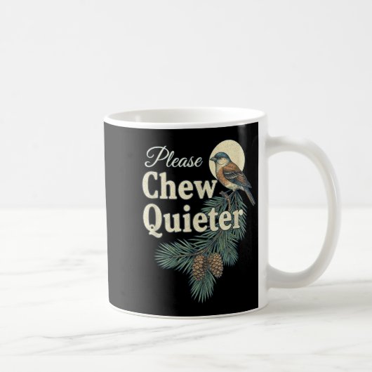 Please Chew Quieter Christmas Funny Novelty  Koffiemok (Rechts)