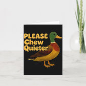 Please Chew Quieter Sarcastic Animal Quote Quirky Kaart (Voorkant)