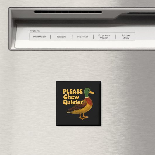 Please Chew Quieter Sarcastic Animal Quote Quirky Magneet (Insitu (Vaatwasser))